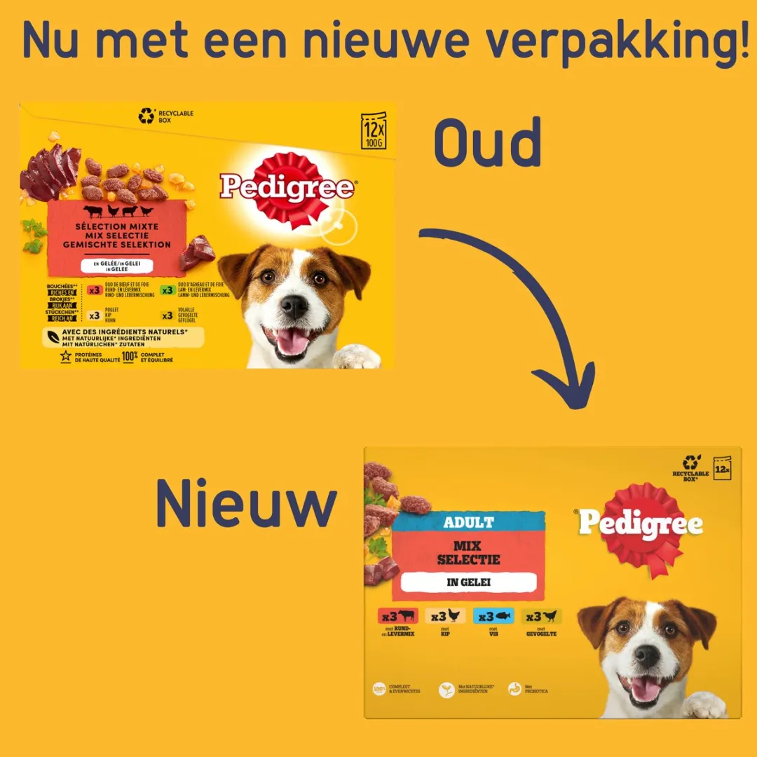 Pedigree Mix Selectie Hondenvoer - 48 Stuks (4x12) - 100g