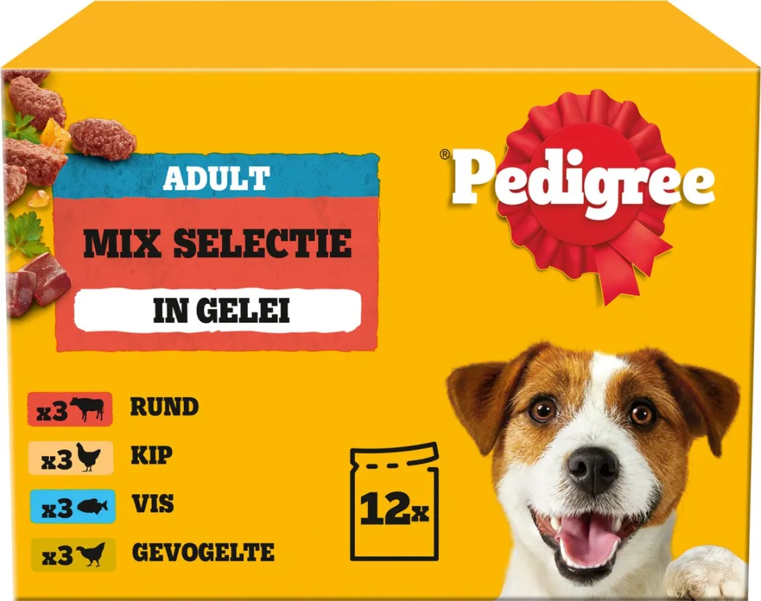 Pedigree Mix Selectie Hondenvoer - 48 Stuks (4x12) - 100g