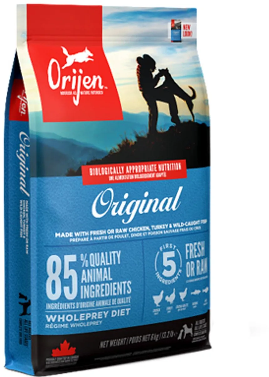 Orijen Whole Prey Original Kip & Kalkoen Hondenvoer 6kg