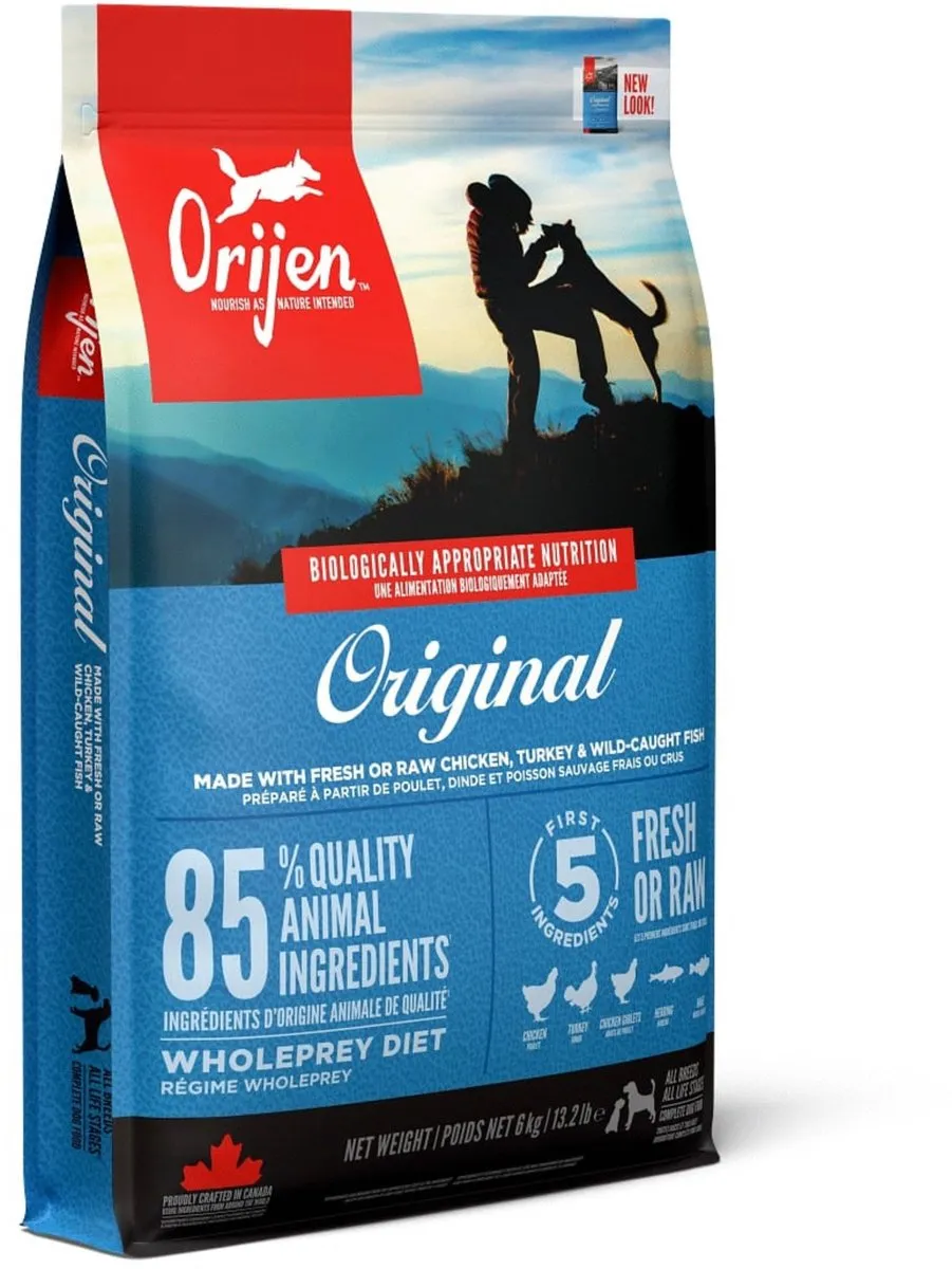 Orijen Whole Prey Original Kip & Kalkoen Hondenvoer 6kg