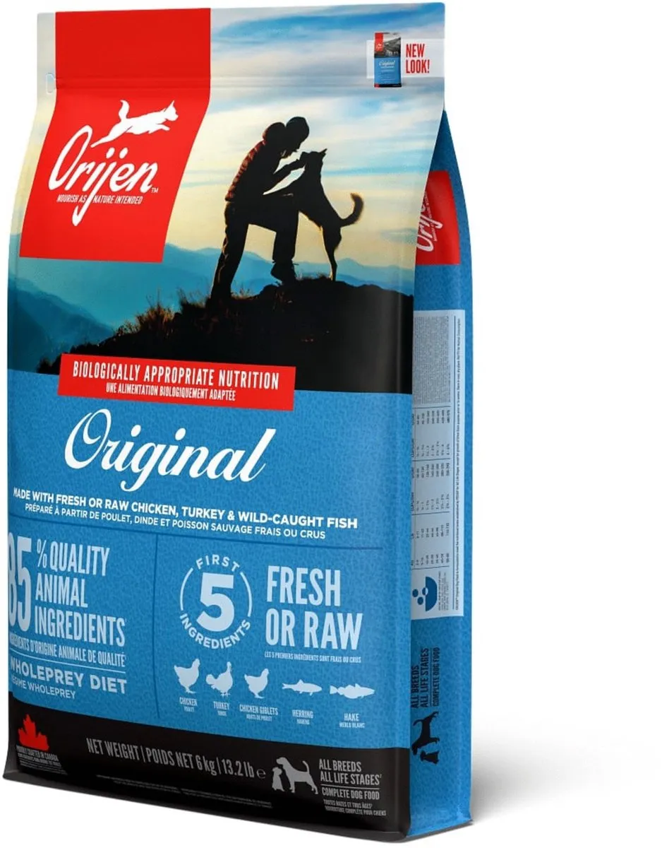 Orijen Whole Prey Original Kip & Kalkoen Hondenvoer 6kg