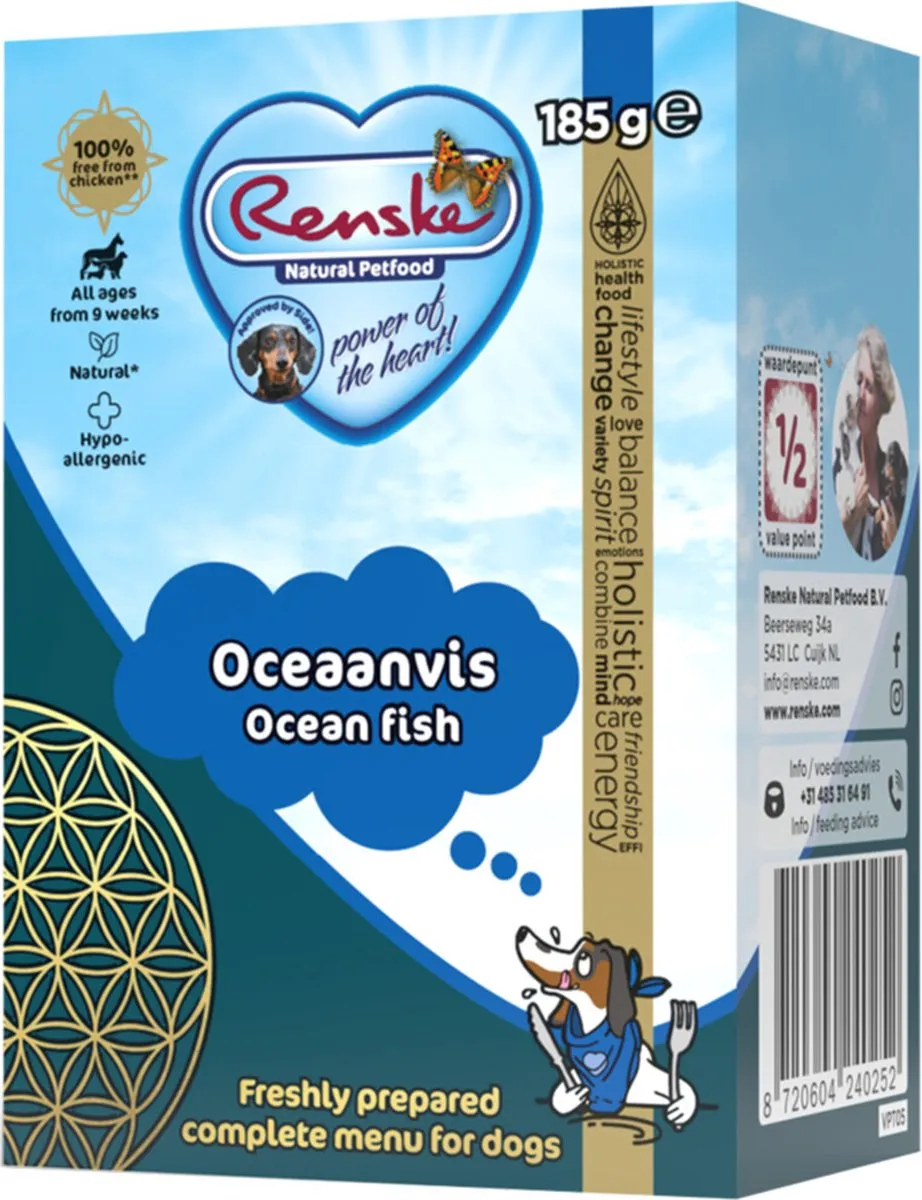 Renske Vers Tetrapack Hondenvoer Oceaanvis - 24 Stuks
