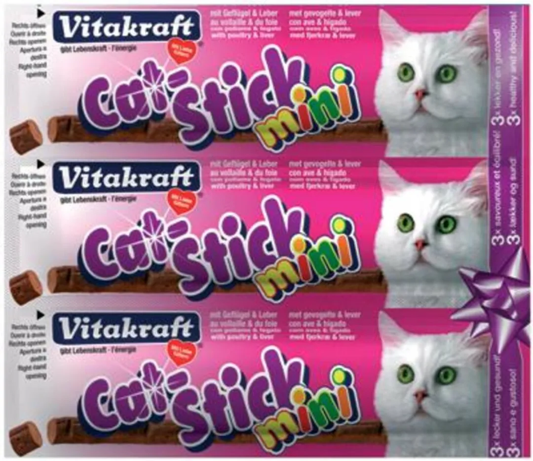 Vitakraft Catstick Mini Gevogelte/Lever - 3 Sticks