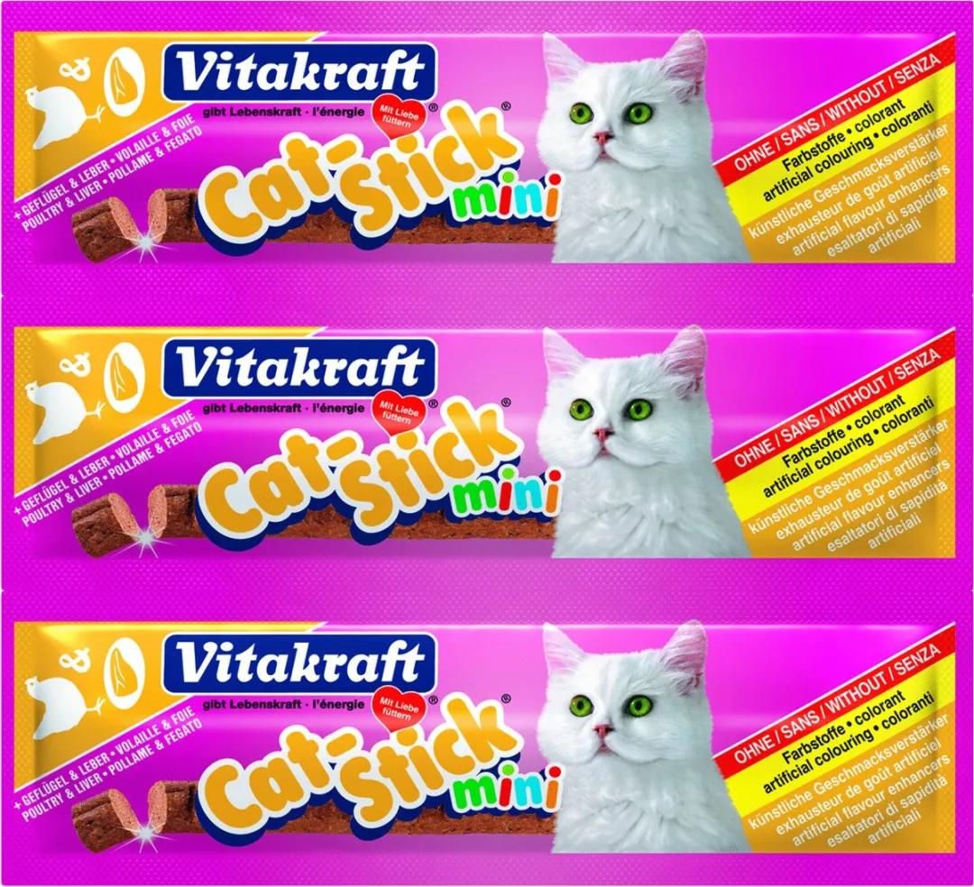 Vitakraft Catstick Mini Gevogelte/Lever - 3 Sticks