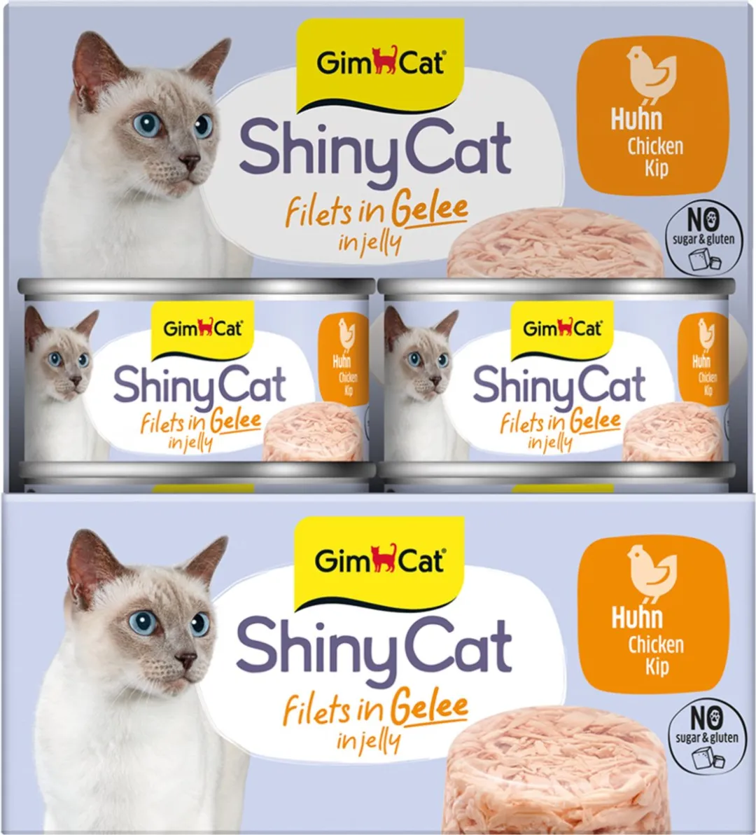 GimCat ShinyCat Filets in Jelly Kip - 24 Stuks