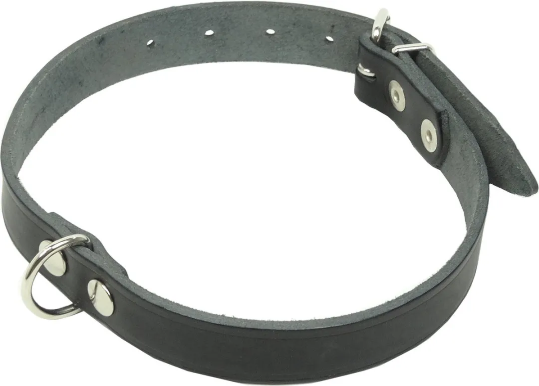Kerbl Halsband Leer 46-56cm - Zwart