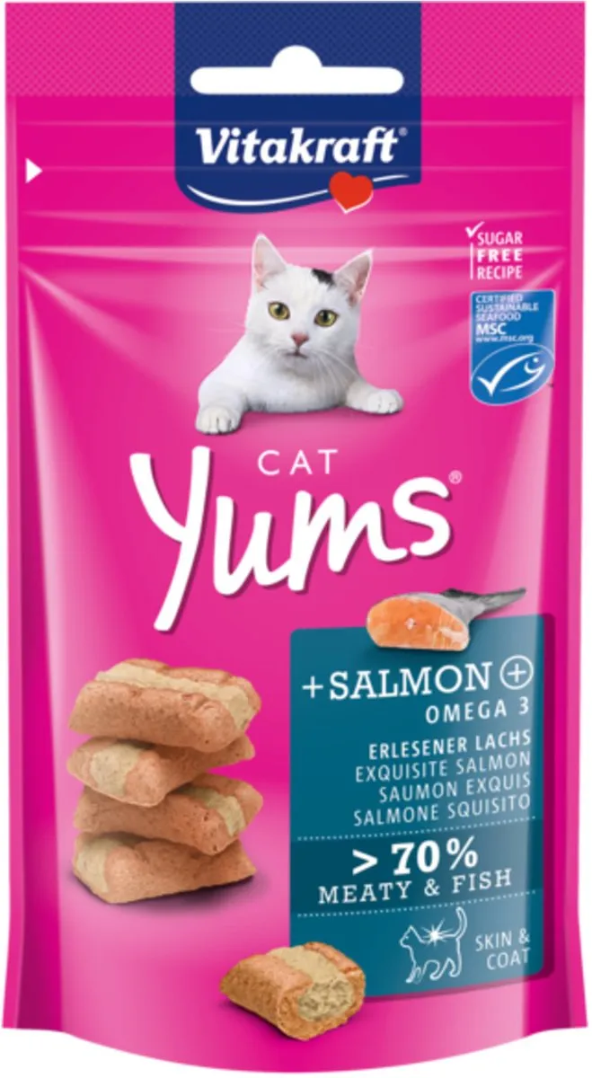 Vitakraft Cat Yums Zalm Kattensnacks 40g