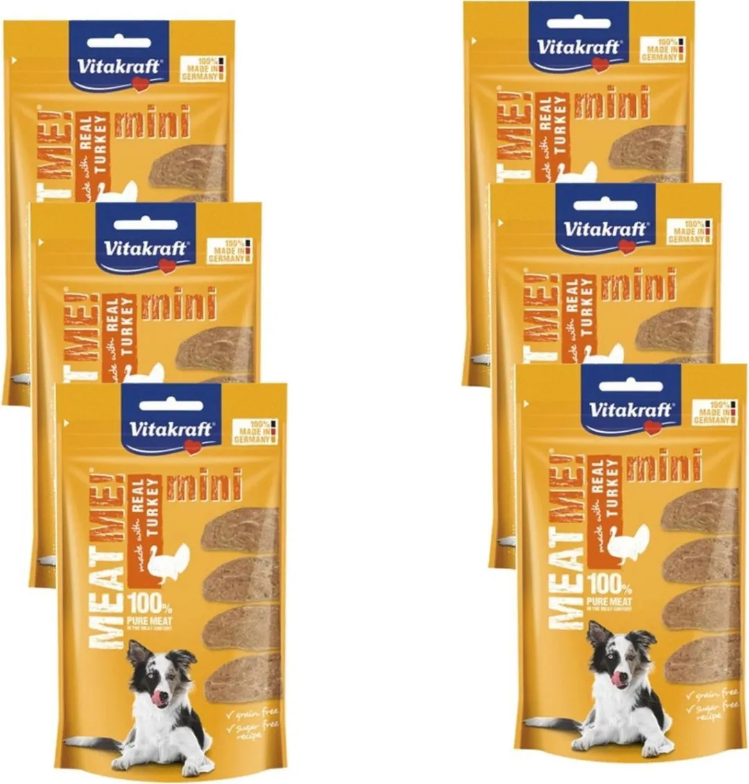 Vitakraft Meat Me! Mini Hondensnacks Kalkoen - 6 Stuks
