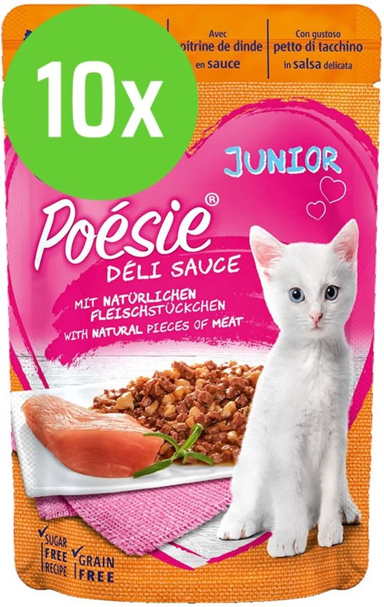 Vitakraft Poésie Déli Sauce Kalkoen Junior 85g