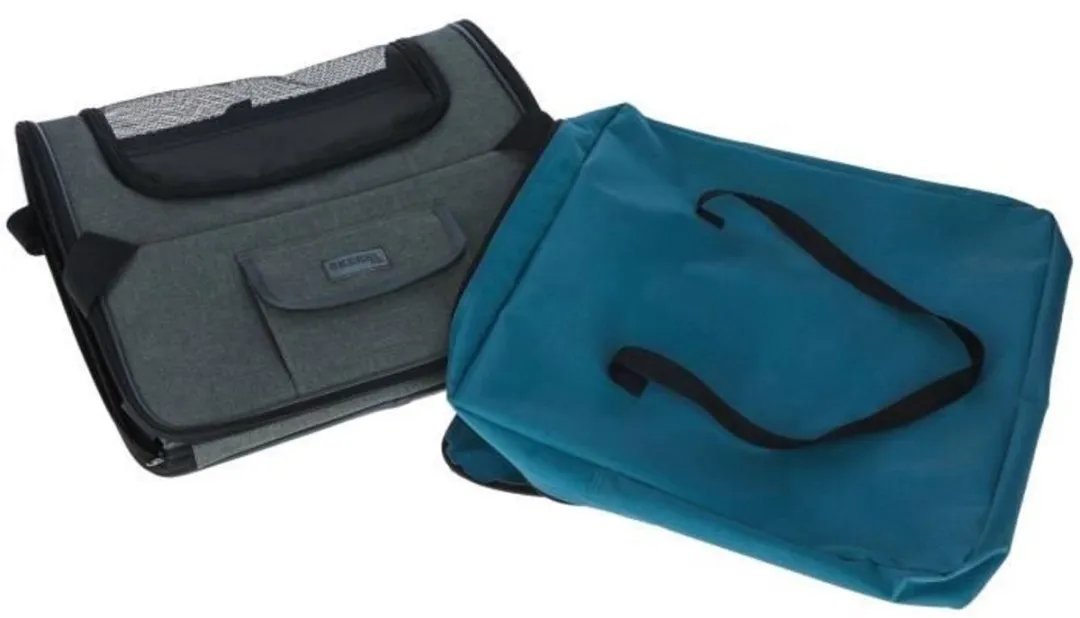 Kerbl Vacation Autotas - 44x35x30cm - Grijs/Blauw - afbeelding 2 van 6
