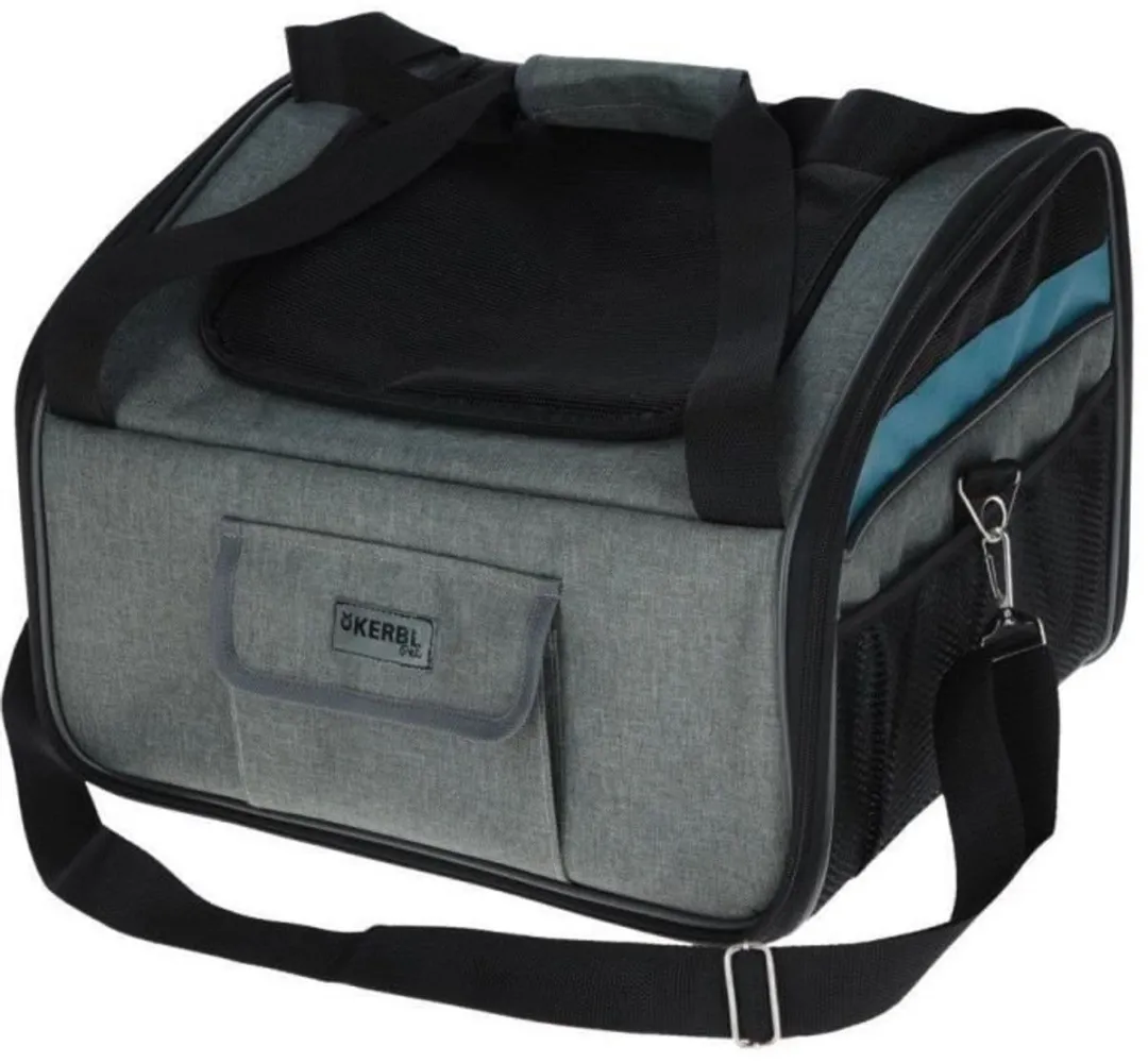 Kerbl Vacation Autotas - 44x35x30cm - Grijs/Blauw - afbeelding 4 van 6