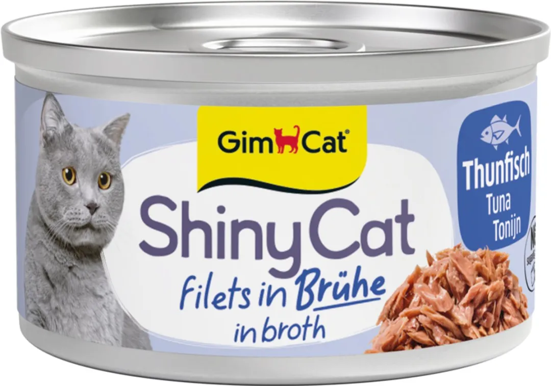 GimCat ShinyCat Tonijn in Broth Filets - 24x70g