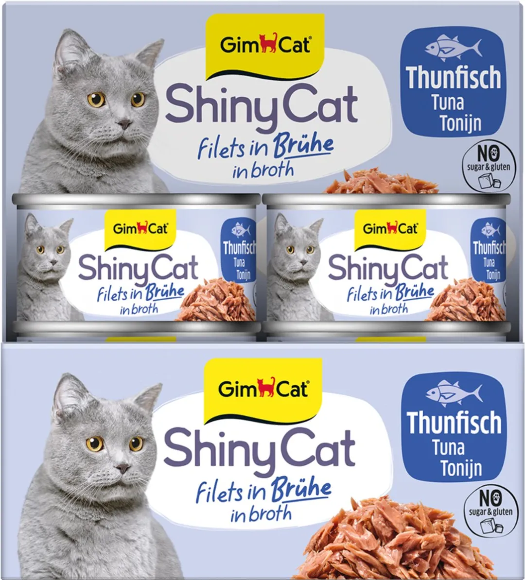 GimCat ShinyCat Tonijn in Broth Filets - 24x70g