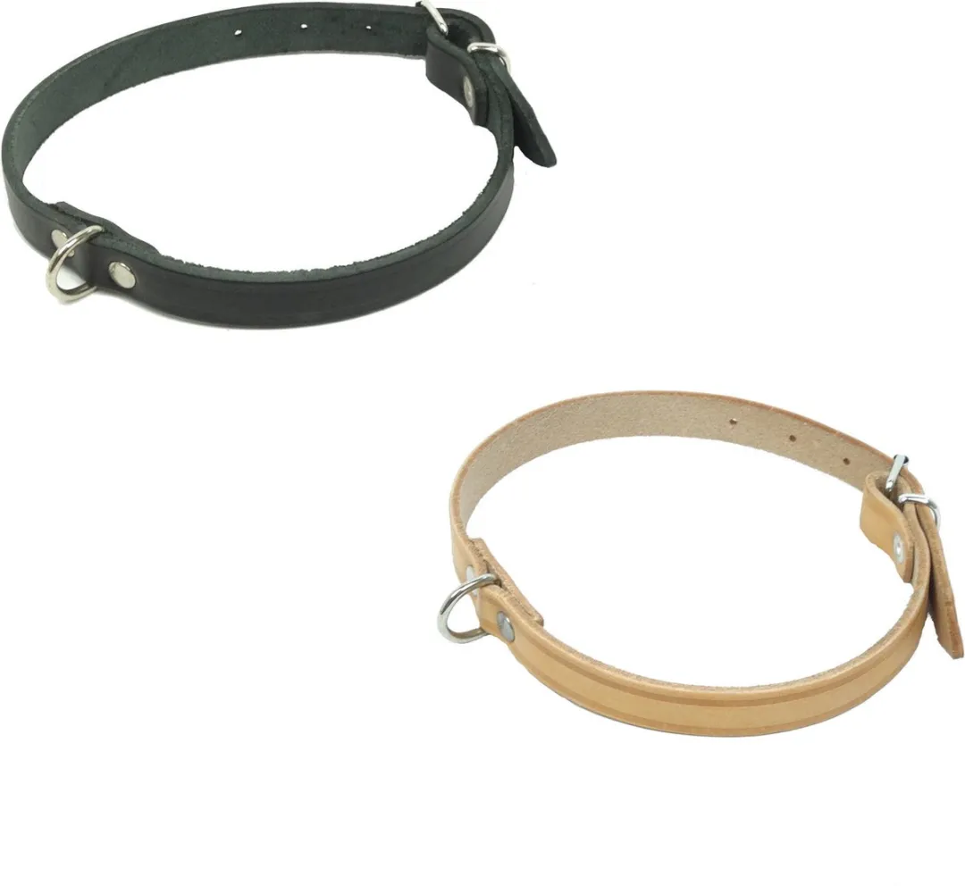 Kerbl Halsband Leer 27-33cm - Naturel