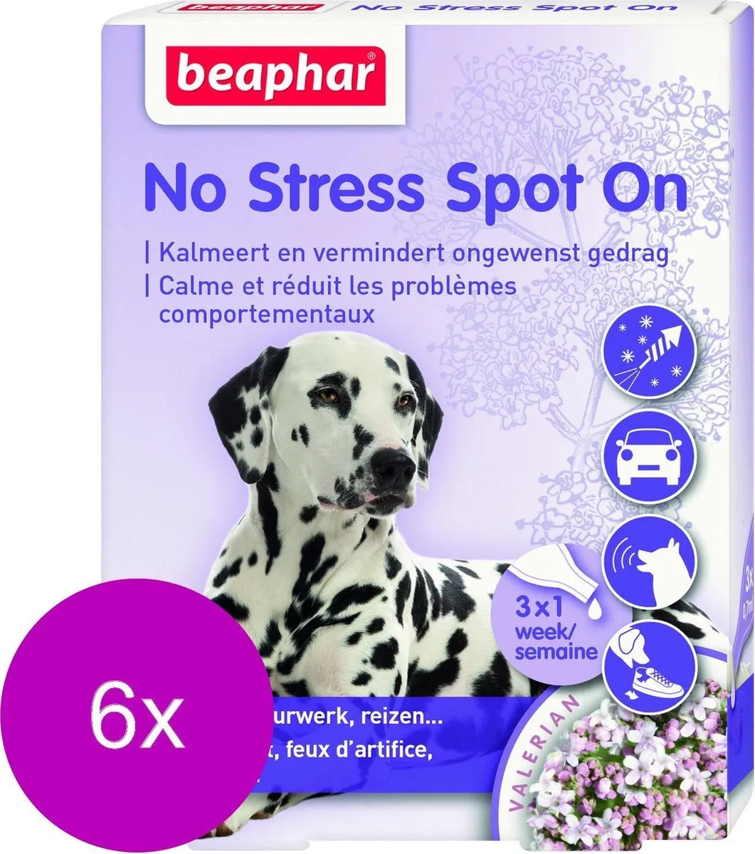Beaphar No Stress Spot On Hond - 6x3 Pipetten