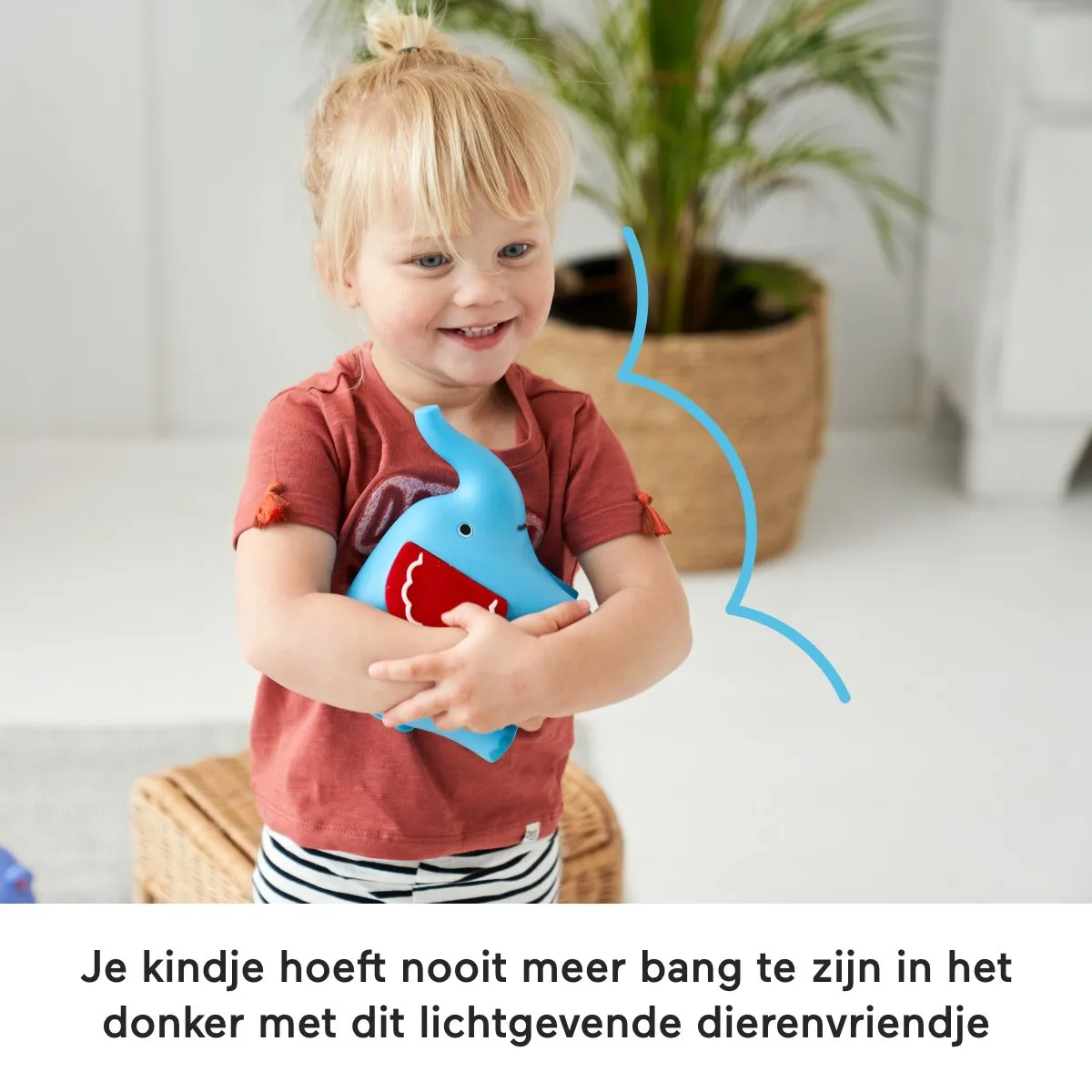 Fisher-Price LED Nachtlampje Olifant - Blauw
