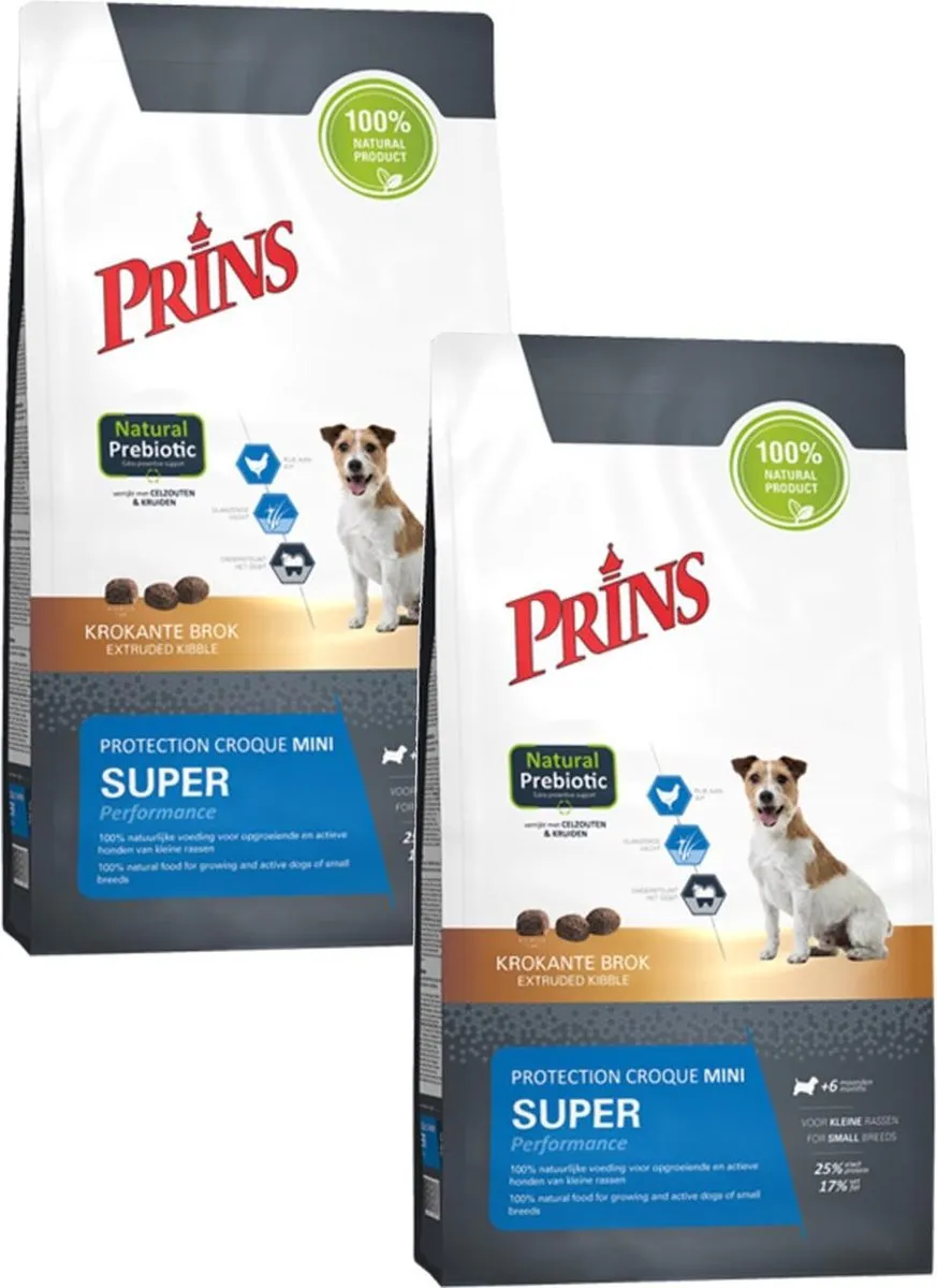 Prins Protection Croque Mini Super Performance Hondenvoer - 2x2kg