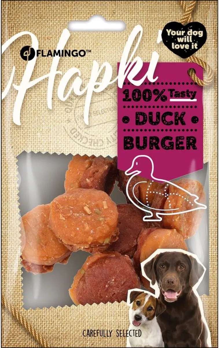 Flamingo Hapki Burger met Eend 8 Stuks - 85g