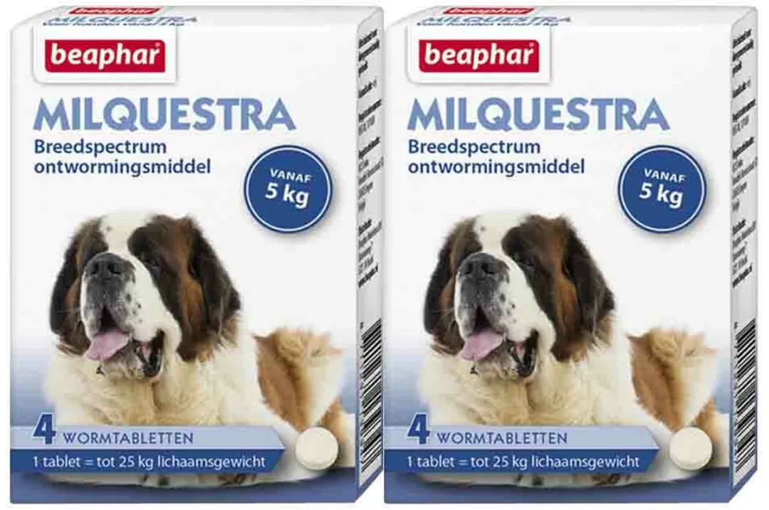 Beaphar Milquestra Ontworming Tabletten Hond 5-75kg - 8 Stuks