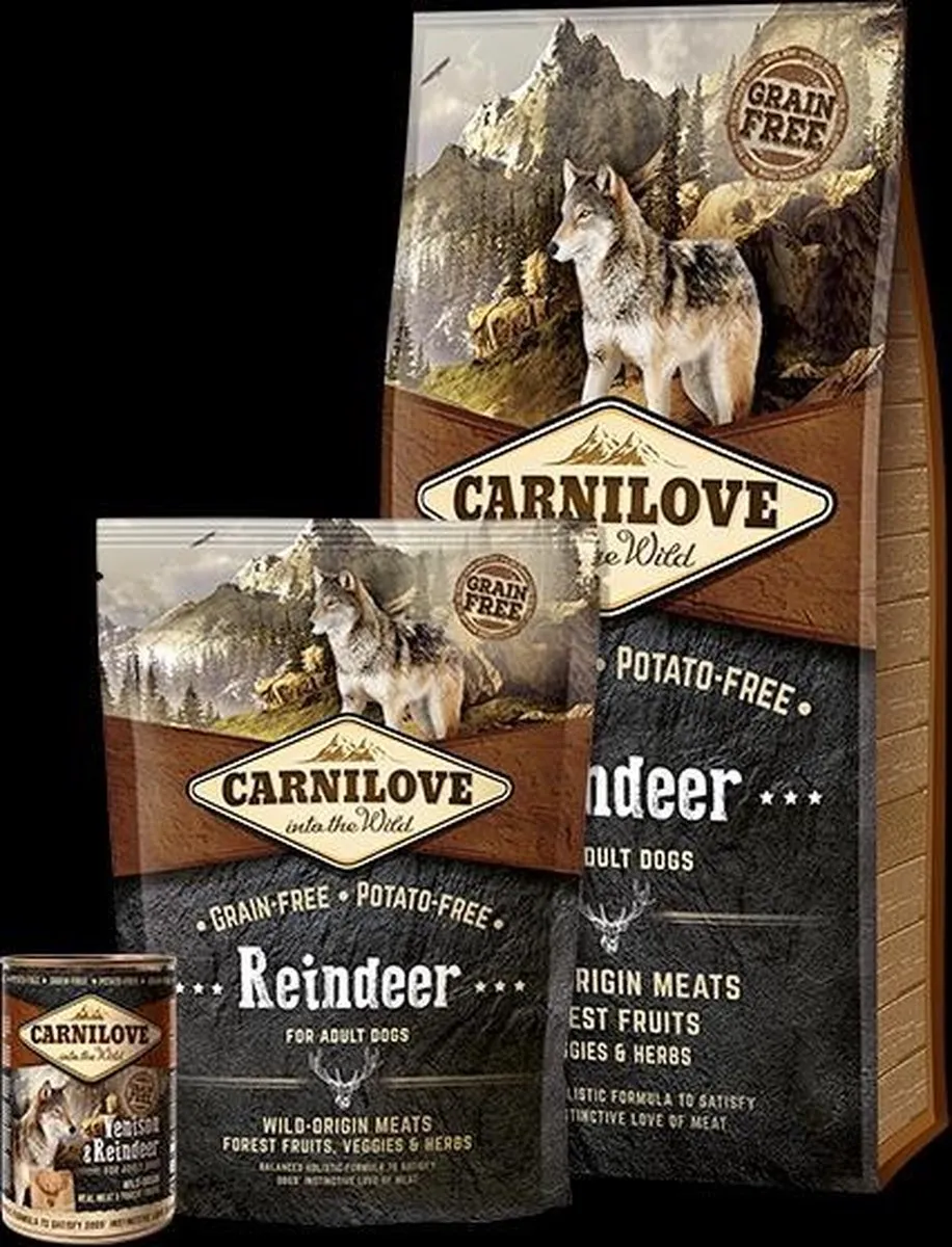 Carnilove Adult Rendier Granenvrij Hondenvoer 12kg