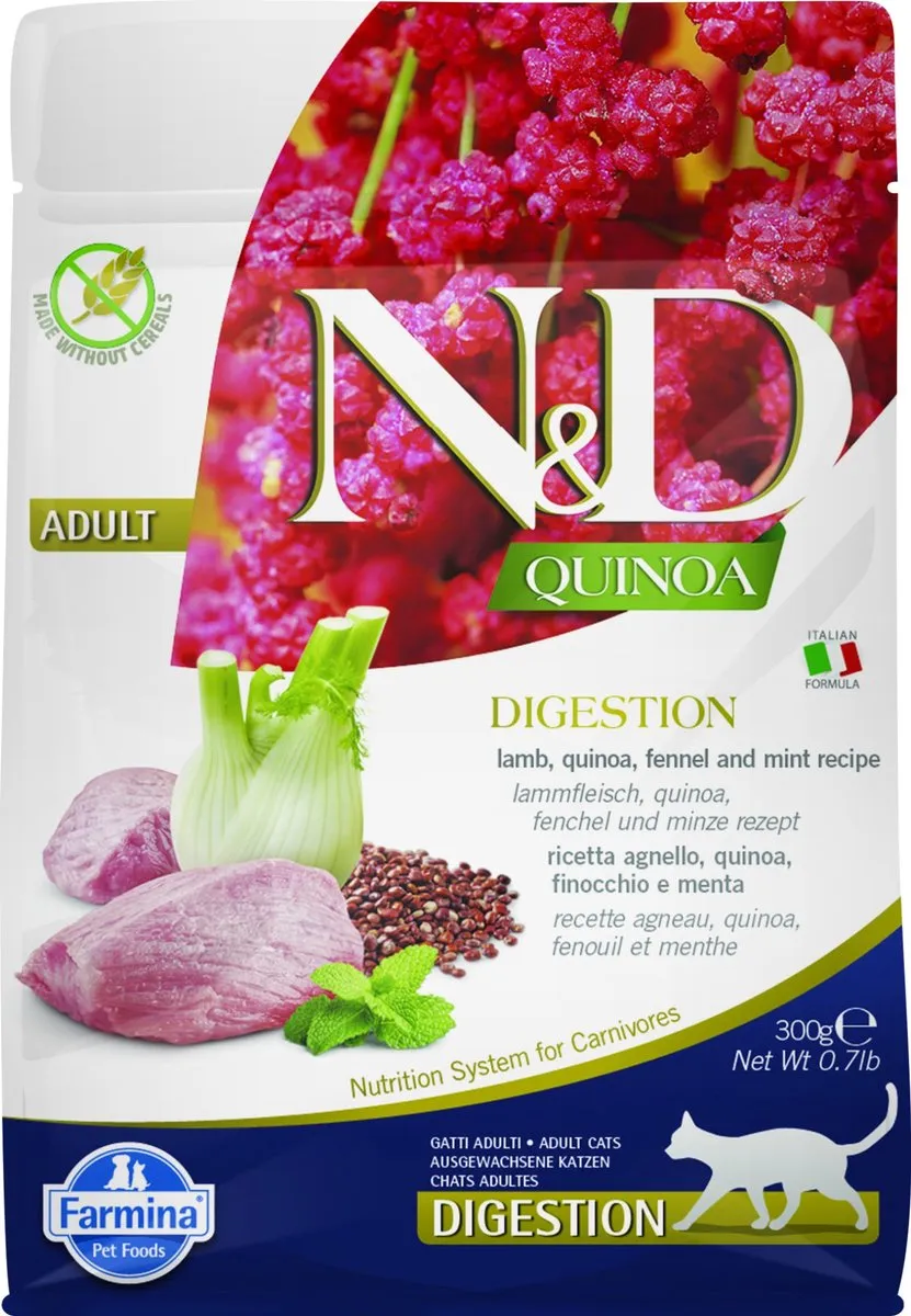 Farmina N&D Quinoa Adult Kat Digestion Lam 300g