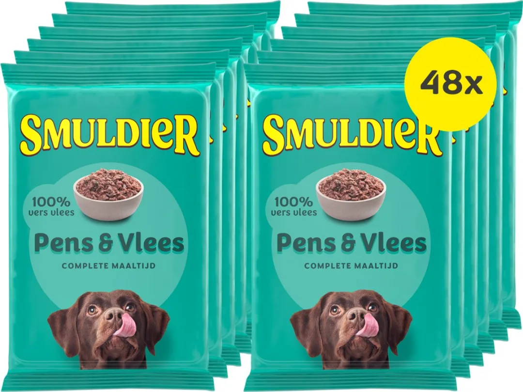 Smuldier Pens & Vlees Hondenvoer 400g - 48 Stuks