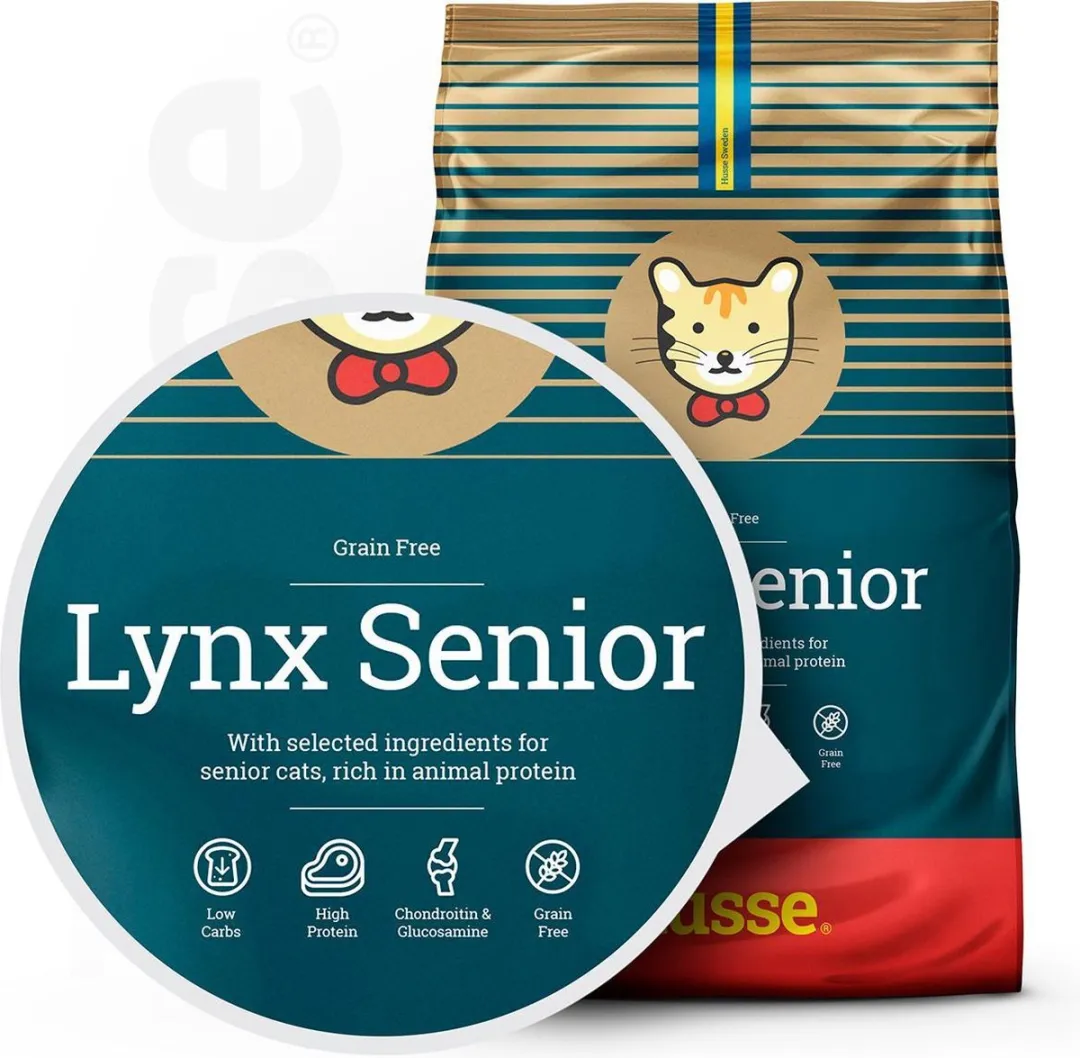 Husse Opus Lynx Senior Kattenbrokken - Graanvrij 7 kg