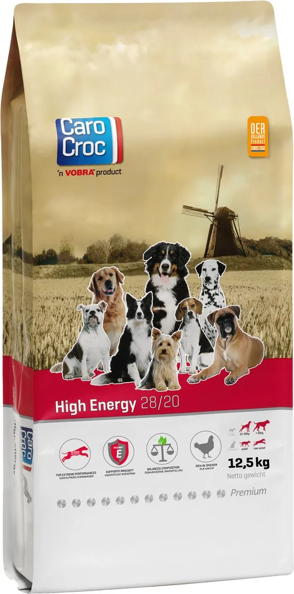 Carocroc Premium High Energy 28/20 Hondvoer 3kg