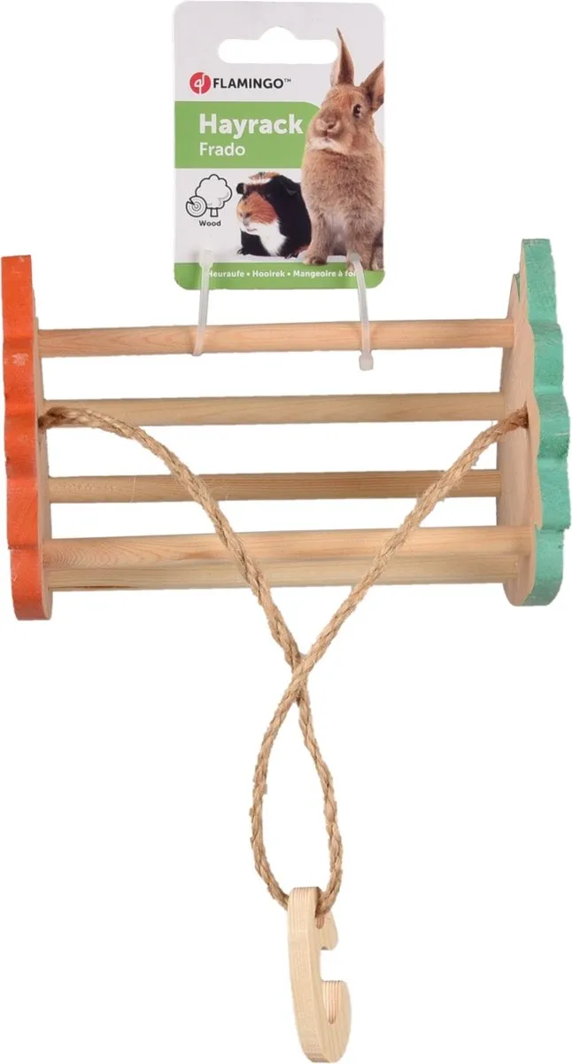 Flamingo Frado Hooiruif 28cm - Zalm Roze Groen
