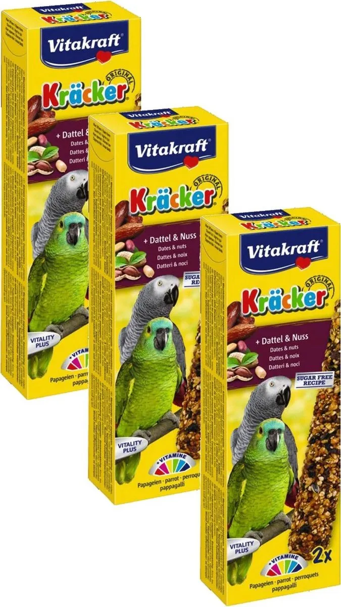 Vitakraft Kracker Papegaaien Noten - 6 Stuks