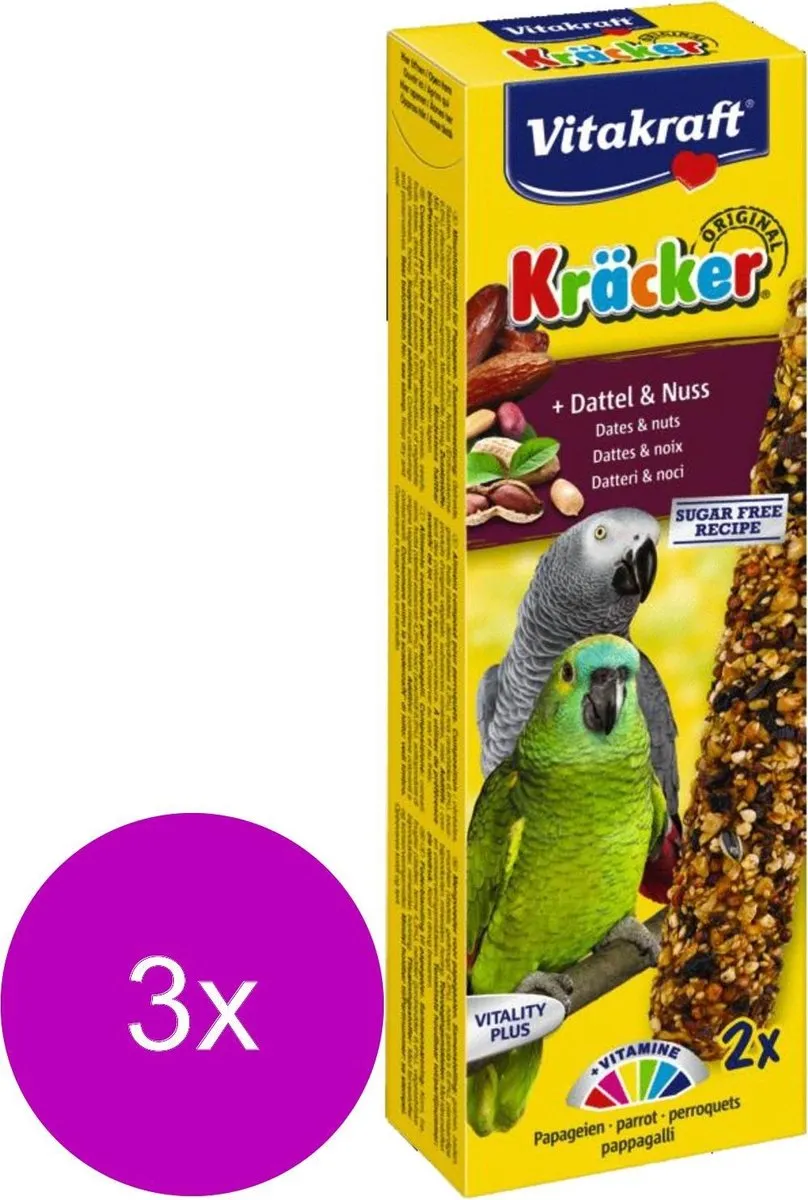 Vitakraft Kracker Papegaaien Noten - 6 Stuks