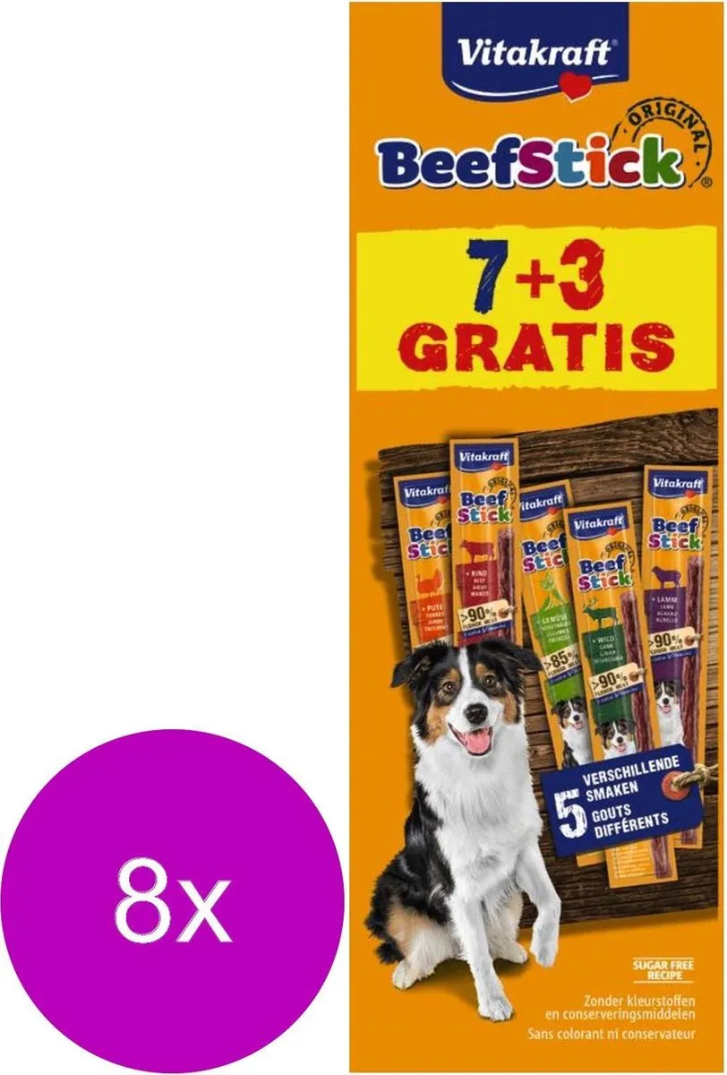 Vitakraft Beefsticks Voordeelverpakking 80 Stuks