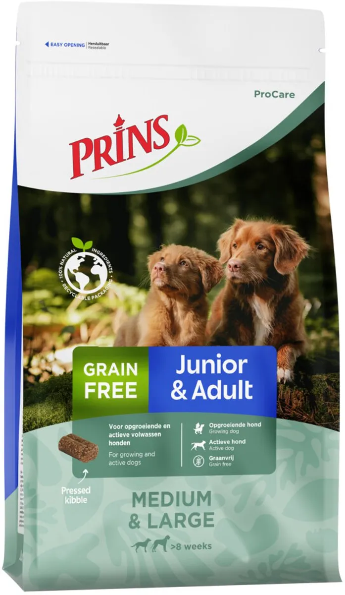 Prins ProCare Graanvrij Hondenvoer Junior & Adult 6kg