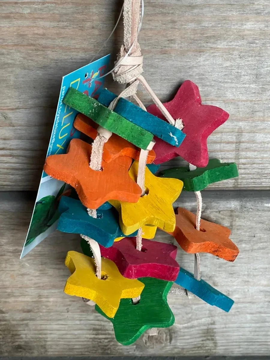 Parrots Toys Deluxe Leather Star Nibble