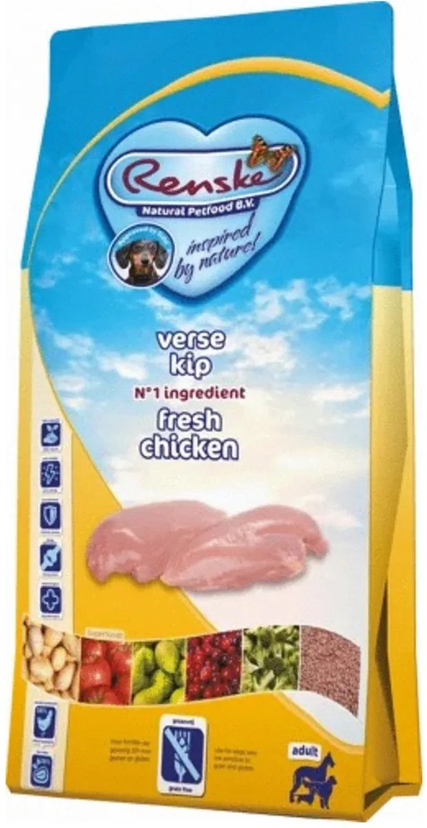 Renske Super Premium Graanvrij Hondenvoer Kip 6.5 kg