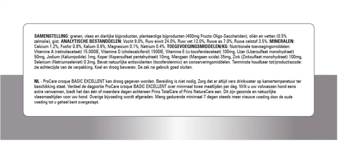 Prins Procare Basic Croque Excellent Hondenvoer 10kg