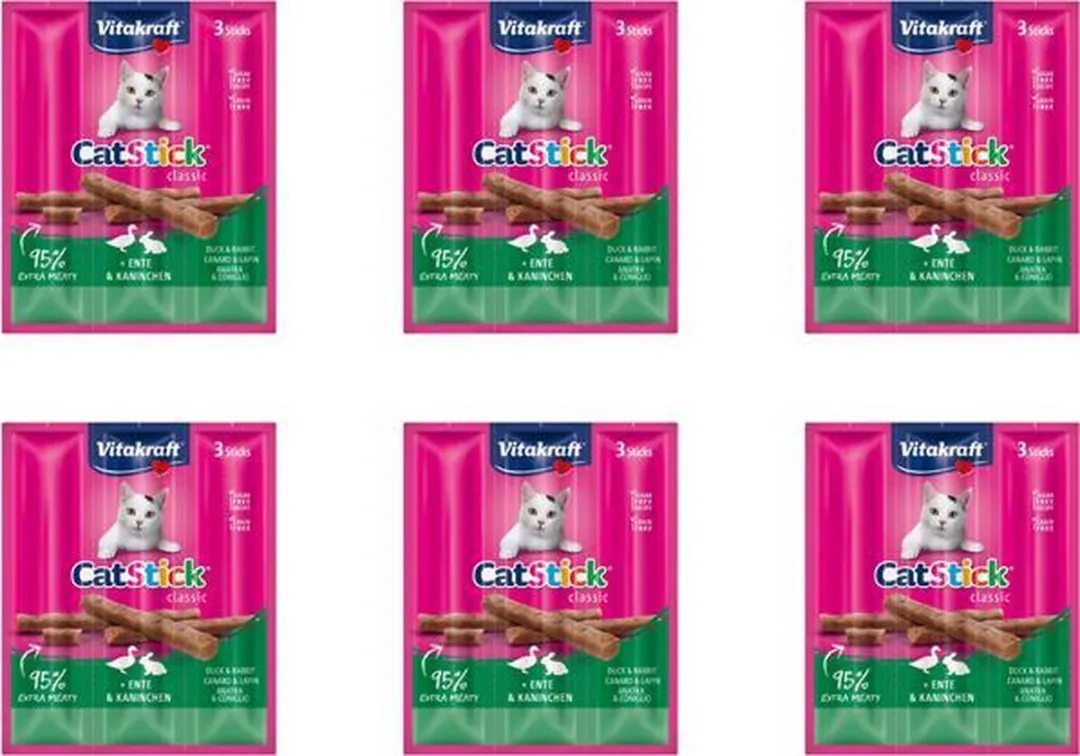 Vitakraft Catstick Mini Kattensnacks Eend & Konijn