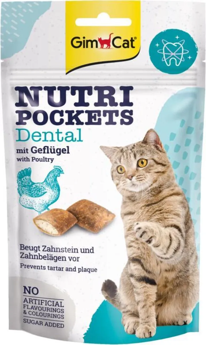 GimCat Nutri Pockets Dental - 20 Stuks (12x60g)