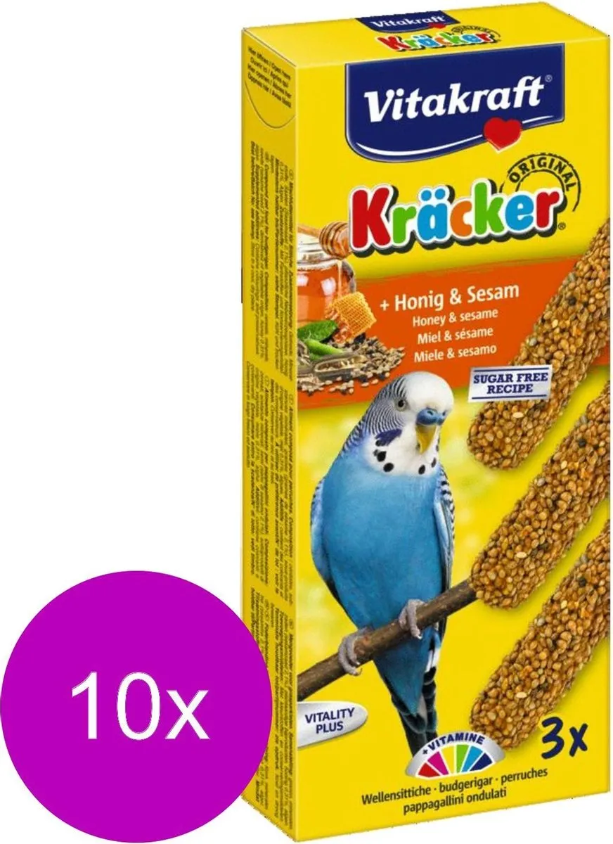 Vitakraft Parkiet Kracker Honing - 3 Stuks