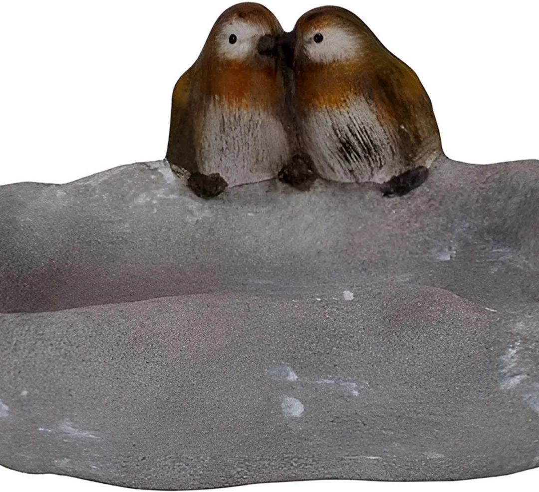 Cosy&Trendy Vogelbad/voederschaal Grijs - 20x15x10cm