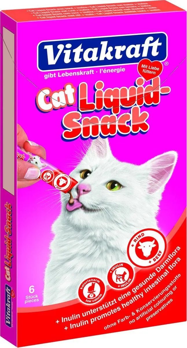 Vitakraft Cat Liquid Rund Kattensnacks - 6 Stuks