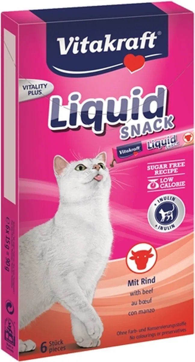 Vitakraft Cat Liquid Rund Kattensnacks - 6 Stuks