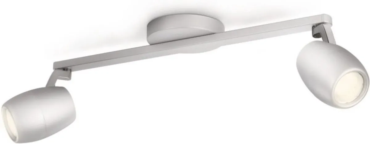 Philips ecomoods Ease Plafondspot 2x10W - 12cm - Aluminium