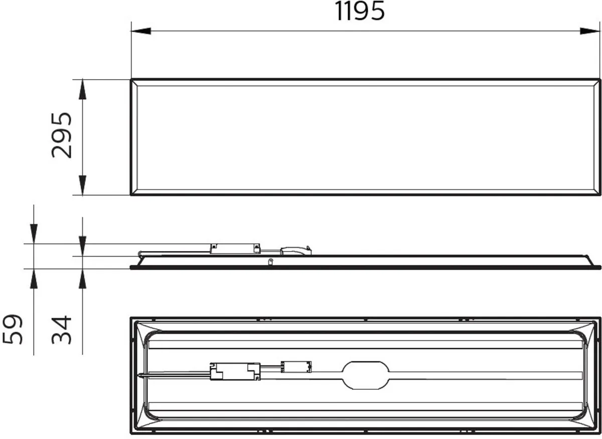 Philips ProjectLine Inbouwpaneel 30x120cm - 3200lm 4000K - afbeelding 6 van 6
