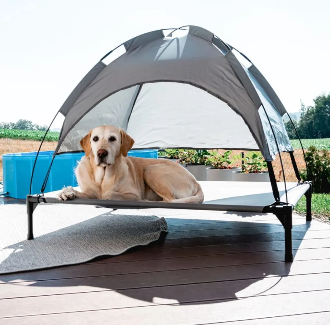 Kerbl Hondenbank Vakantiekap 105x86x75cm Grijs - afbeelding 3 van 6