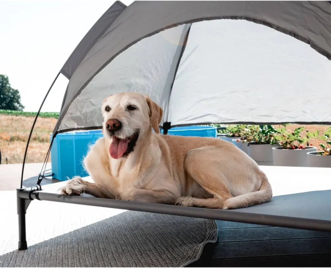 Kerbl Hondenbank Vakantiekap 105x86x75cm Grijs