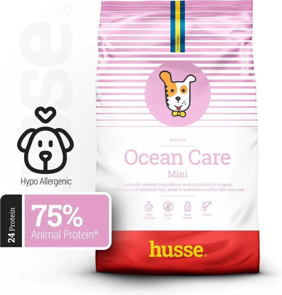 Husse Zalm en Rijst Mini Hypoallergeen Hondenvoer 3x2kg