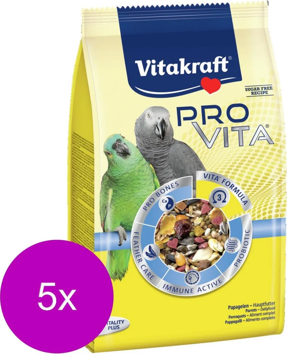 Vitakraft Pro Vita Papegaaivoer 20 Stuks (5x750g)