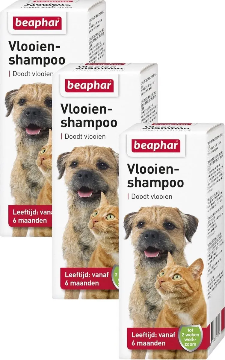 Beaphar Vlooienshampoo Hond/Kat 3x100ml