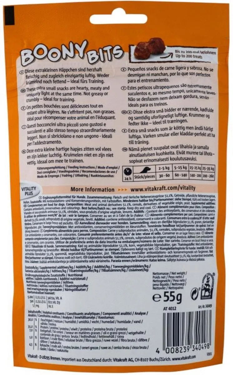 Vitakraft Boony Bits Hondensnack - 200 Stuks